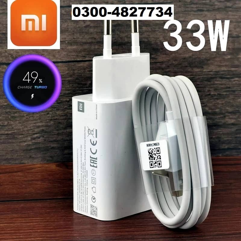 Mobile Charger 33 Watts for Mi Xiaomi or Redmi All Mobiles | Adapter 0