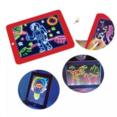 Drawing Pad 8 Light Effects Puzzle Board 3D Sketchpad Tablet 0