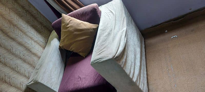 l shaped sofa set. . black color. .  . another sofa set velvet  purple 3