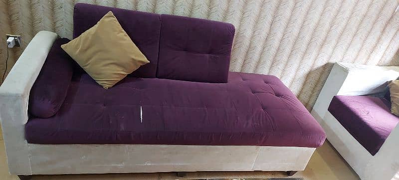 l shaped sofa set. . black color. .  . another sofa set velvet  purple 4
