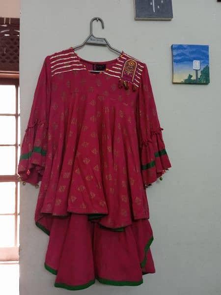rang ja shirt with ghararah set in small size 4