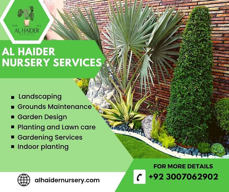 Al-Haider Nursery Indoor plansts Garden Decoration gardening metrail 0