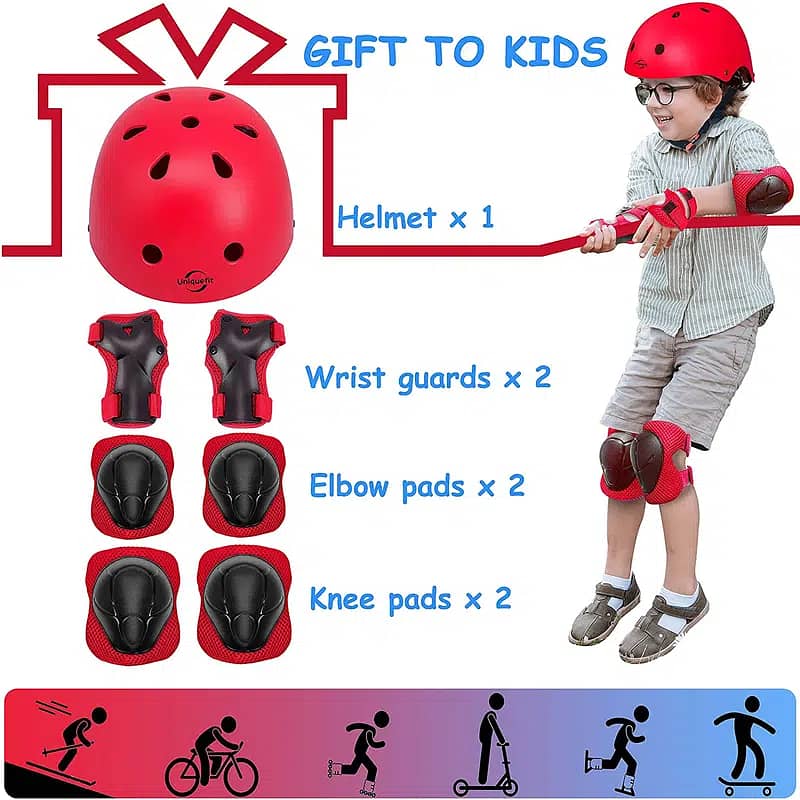 Helmet Kids Outdoor Sports Protective Gear Set and Helmet 2