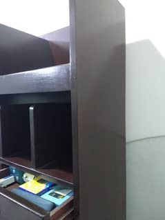 shesham wood study plus computer table plus books shelves 0