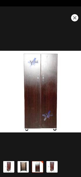5×2 feet two door six shelf wooden sheet cupboard . brown 0