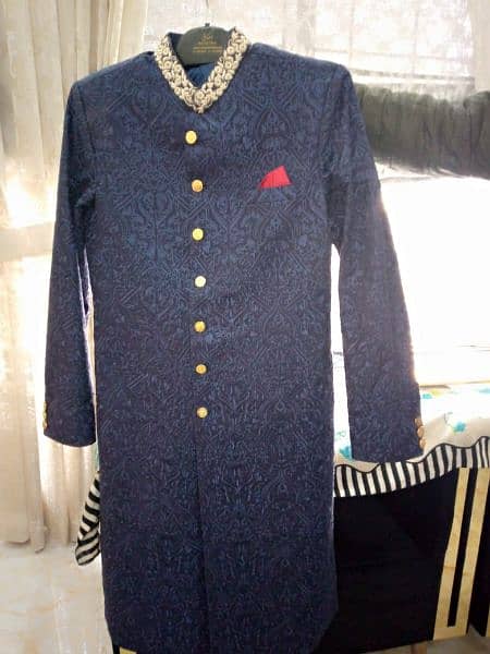 sherwani with matching qulla and khussa 1