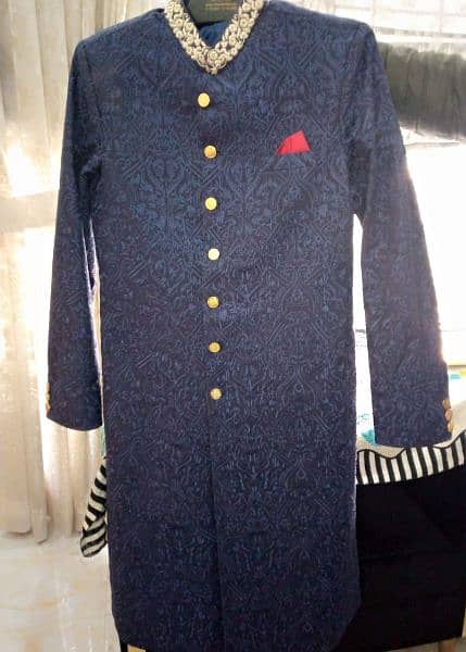 sherwani with matching qulla and khussa 6