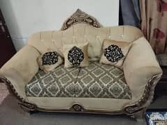 Fabric golden velvet
: Deco paint sofa's set