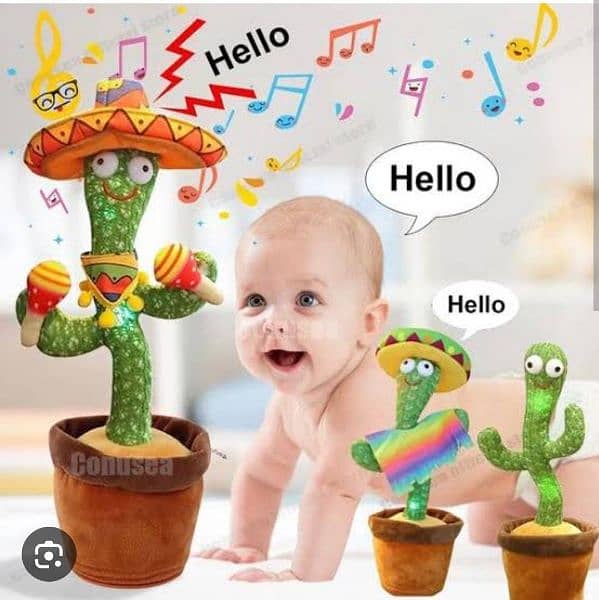 New) Wireless Dancing Cactus Toys, Talking Toys with USB 2