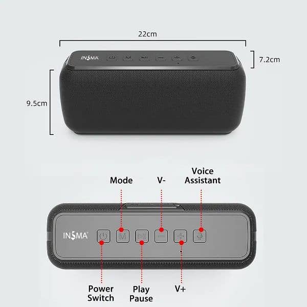 XDOBO 60W Wireless Speaker Bluetooth 5.0 Outdoor Speakers 4