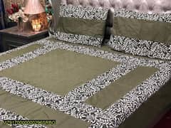 3pcs double cotton sotton printed double bed sheet latest design