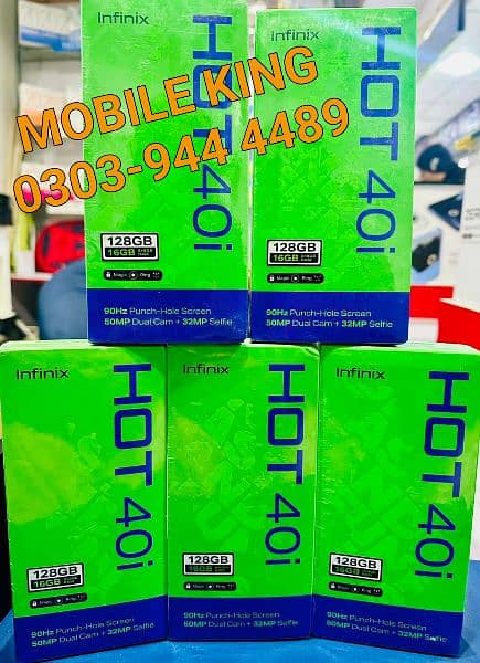 HOT 40i 128GB BOX PACK PTA APPROVED ZERO 30 SMART 8 NOTE 30 PRO 0