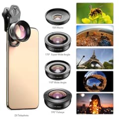 Mobile 5 in 1 Lens Kit Macro/Telephto/Wide/Super Wide/Fisheye