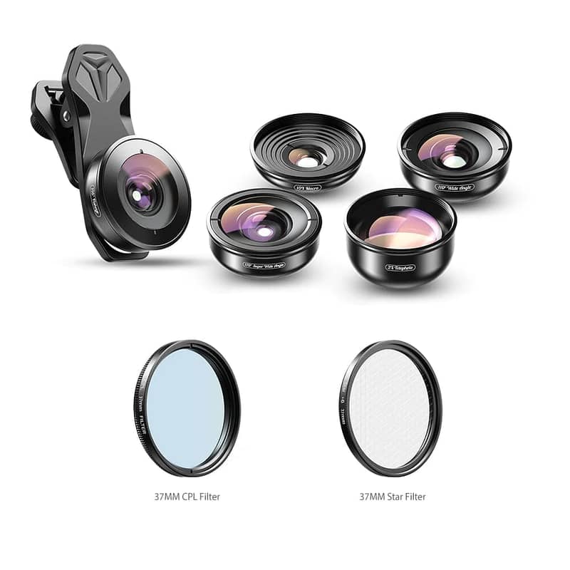 Mobile 5 in 1 Lens Kit Macro/Telephto/Wide/Super Wide/Fisheye 3