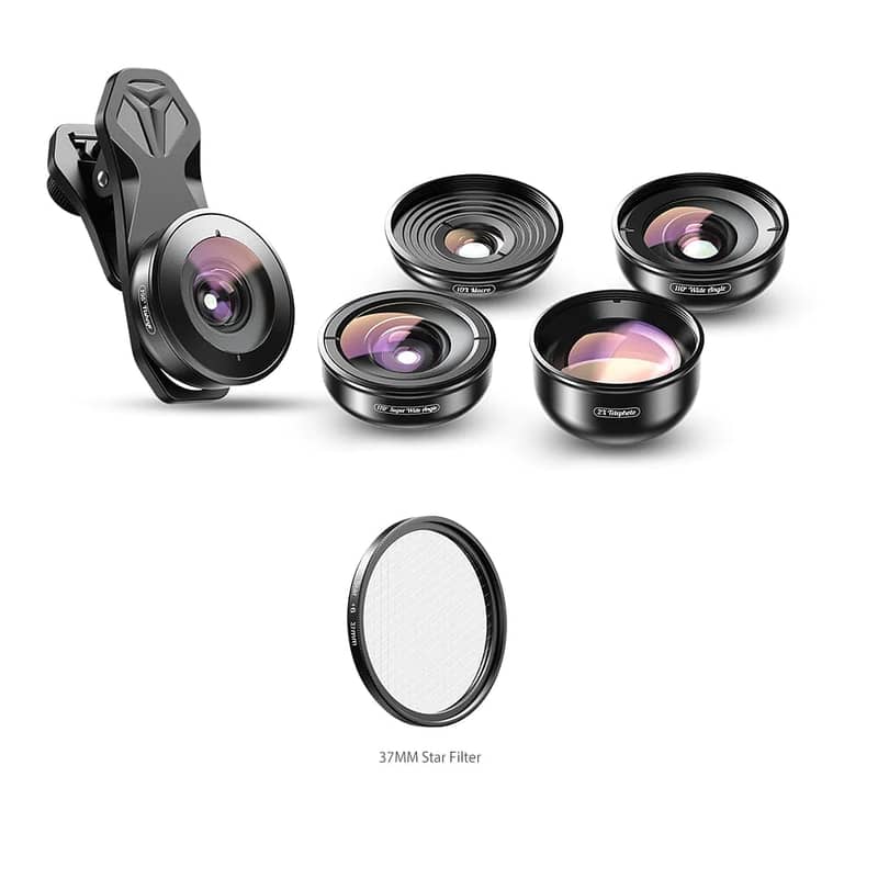 Mobile 5 in 1 Lens Kit Macro/Telephto/Wide/Super Wide/Fisheye 5