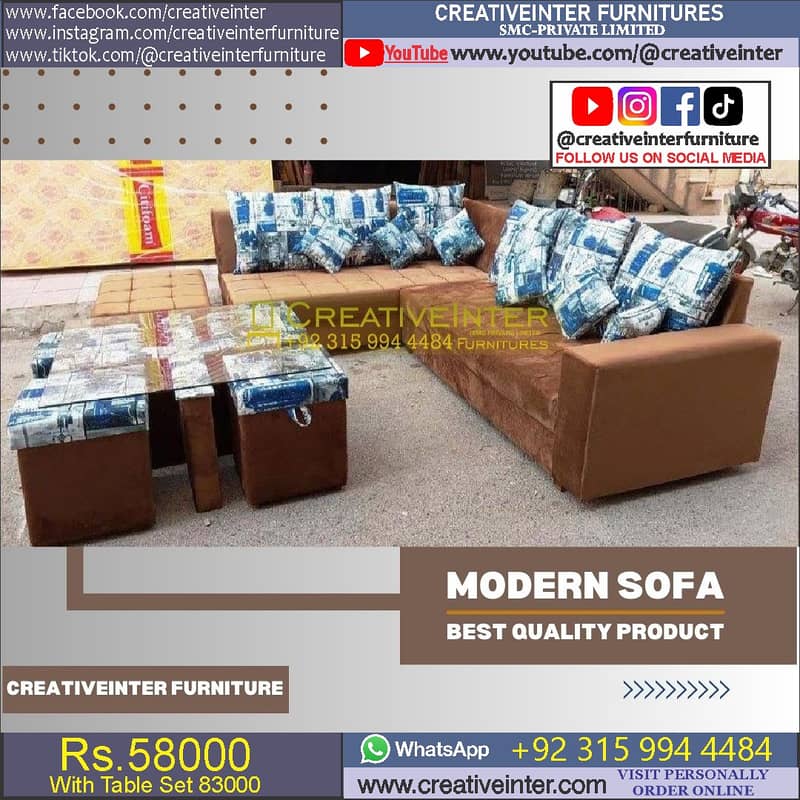 Office parlour single sofa set furniture table chair cafe desk couch 13