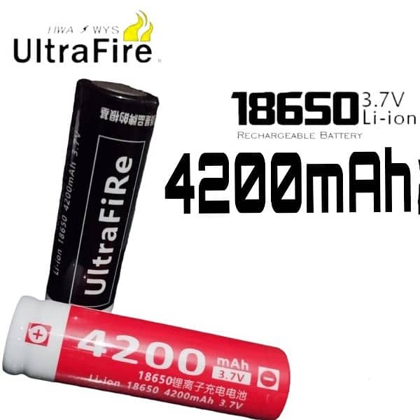 3.7v 4200mAh rechargeable cell 18650 lithium ion 0