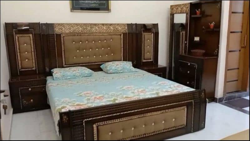 Bed with side tables and dressing 0