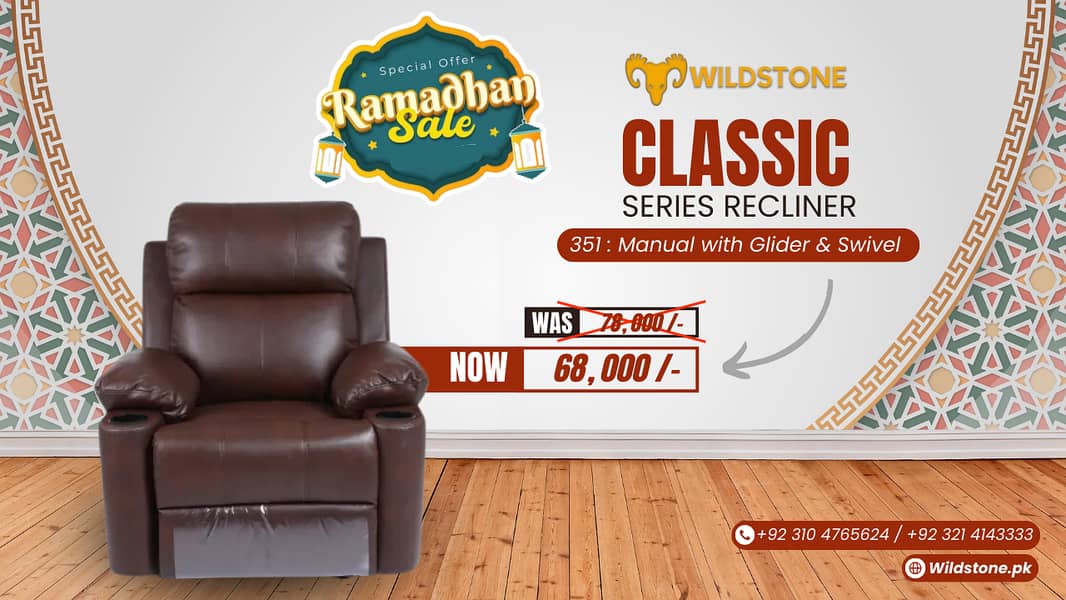 recliner sale, recliner Sofa, ramadan sale starting from 60,000 2
