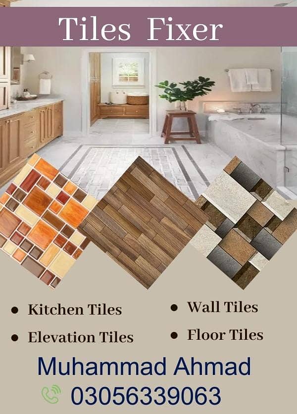 Tile or Marble lgwany k liye hum se contact karein/ Tiles/marble Tiles 0