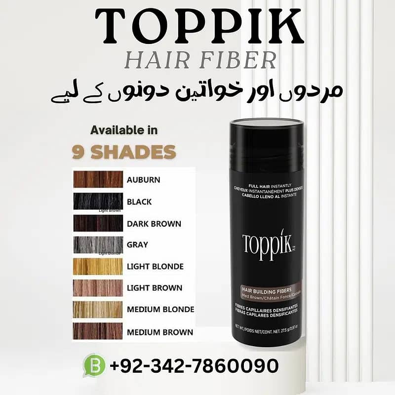 Purchasing 100% Authentic Toppik Hair Building Fibers in Sargodha 1