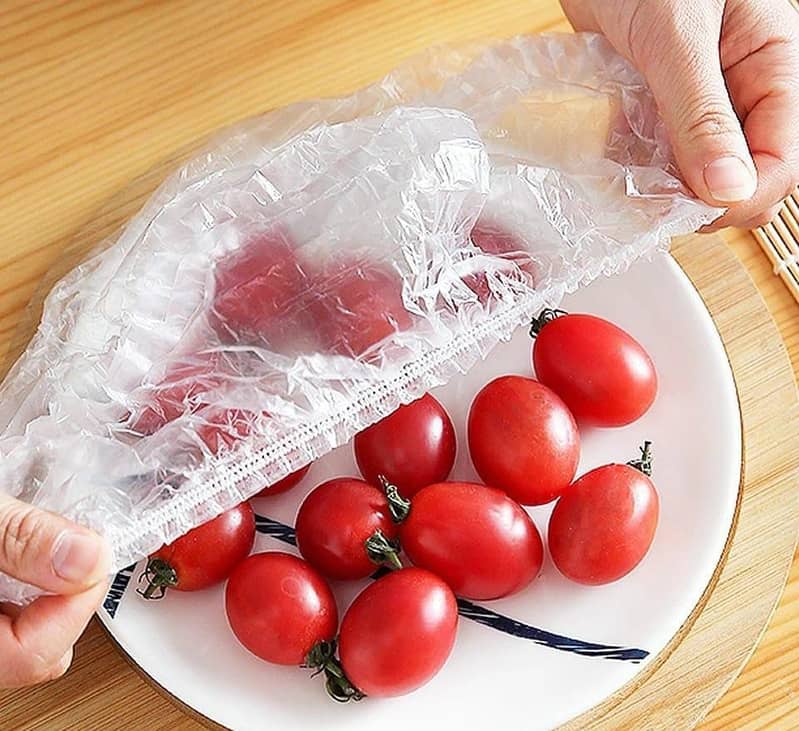100 Pcs Food Cover Polythene Covers 5