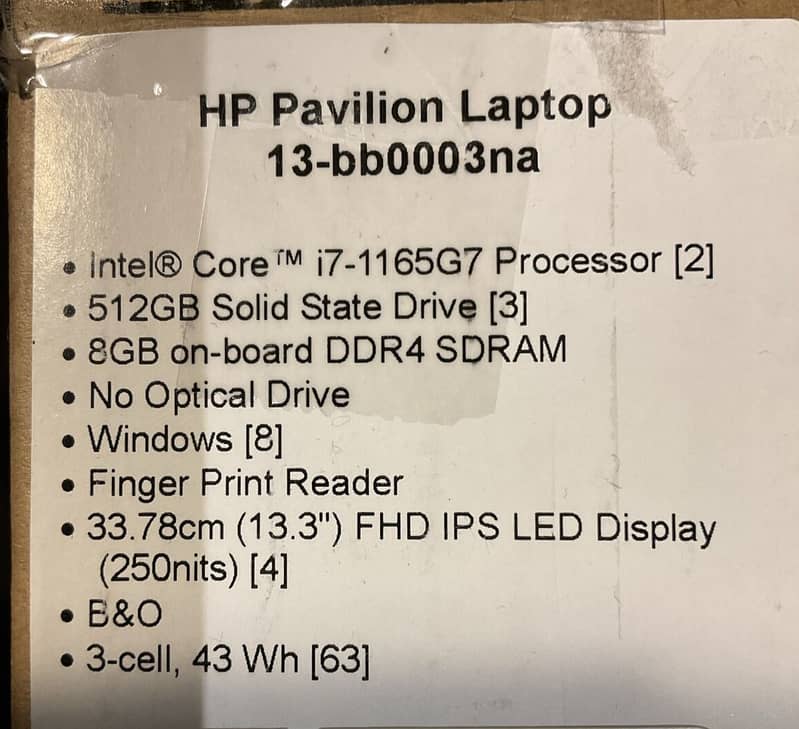 HP Pavilion 13.3" (512GB SSD, Core i7 11, 8Gb RAM) 5