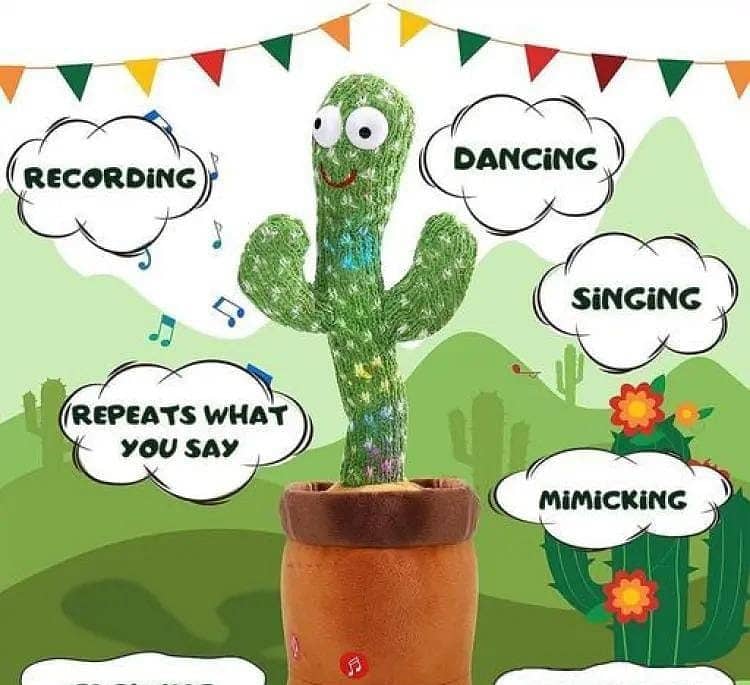 Dancing Cactus Plush Toy For Kids 1