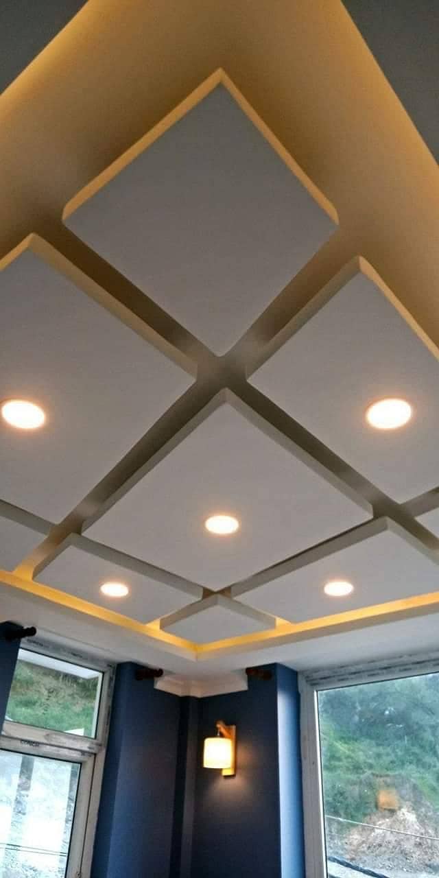 False Ceiling/Ceiling/Interior Design,Gypsum,PoP,DAMPA,PVC Wallpanel 14