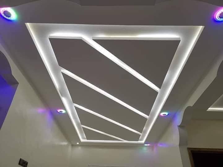 False Ceiling/Ceiling/Interior Design,Gypsum,PoP,DAMPA,PVC Wallpanel 6