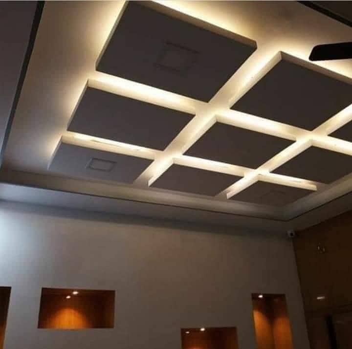 False Ceiling/Ceiling/Interior Design,Gypsum,PoP,DAMPA,PVC Wallpanel 15