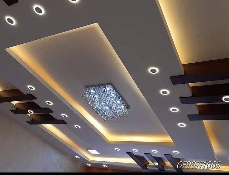 False Ceiling/Ceiling/Interior Design,Gypsum,PoP,DAMPA,PVC Wallpanel 6