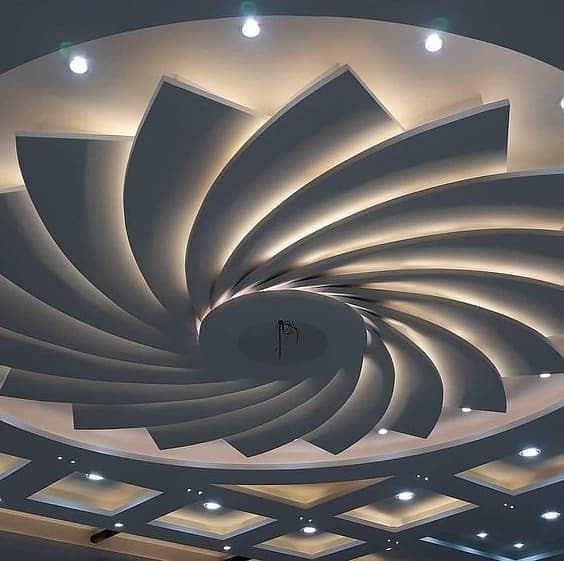 False Ceiling/Ceiling/Interior Design,Gypsum,PoP,DAMPA,PVC Wallpanel 4