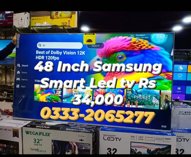 32" to 65" INCH SMART ANDROID WIFI YouTube Led tv brand new 1