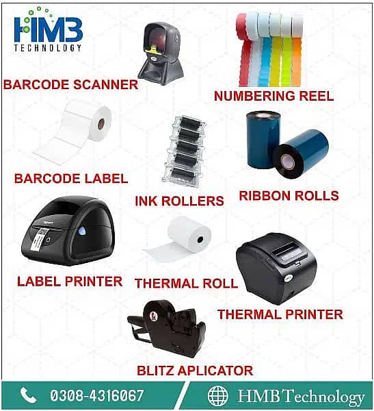 Thermal paper rolls & Barcode Lable Sticker rolls 4