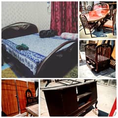 Bed / Doors / Dining table / Iron Stand / Cabinets / Wooden Furniture