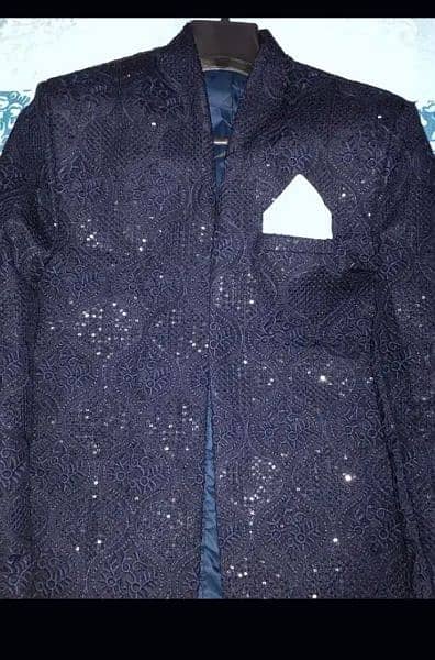 embroidered blue coat with shoes 5