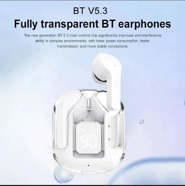 EARBUDS AIR 31 WIRELESS EARBUDS WITH CRYSTALTRANSPARENT CASE. withpouch 6