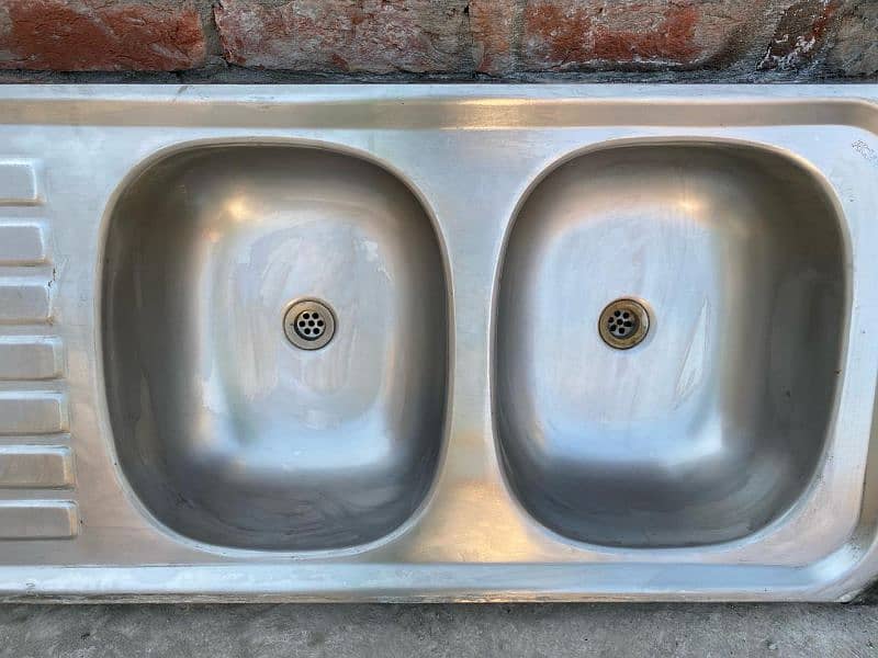 double sink with tray 1