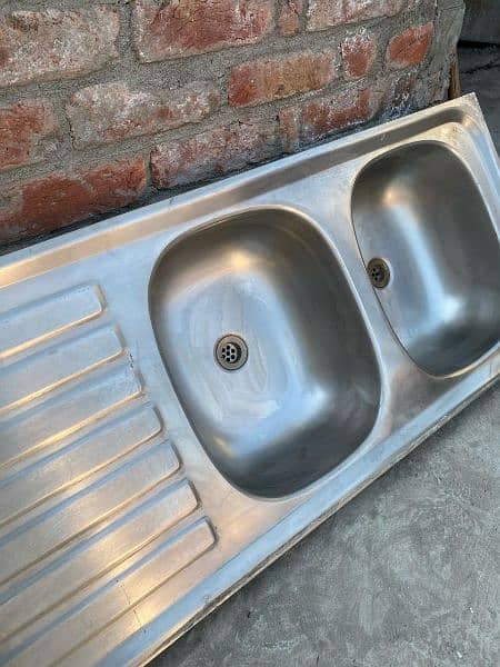 double sink with tray 3