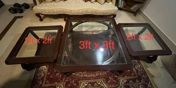 Center Table & 2 Corner Tables For Sale