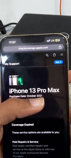 IPHONE 13 PRO MAX PTA APPROVED 256gb