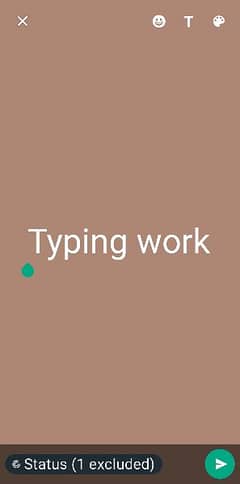 typing mobile