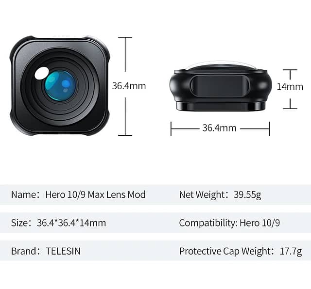 GoPro Hero Max lens Mod 12 11 10 9 2