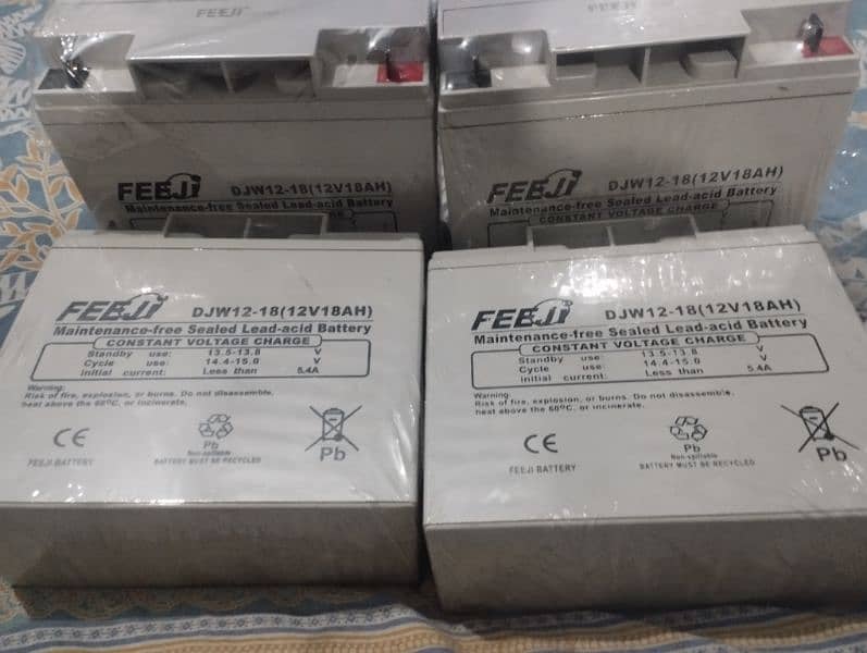 Dry batteries of 12.12 and 12.18 amp are available on sale Branded 6