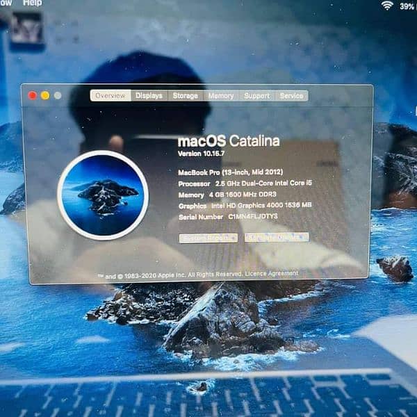 Macbook Pro 2012 | I5 4GB Ram | 320HDD 4