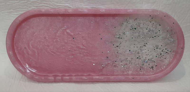 Resin trinket tray pink 0