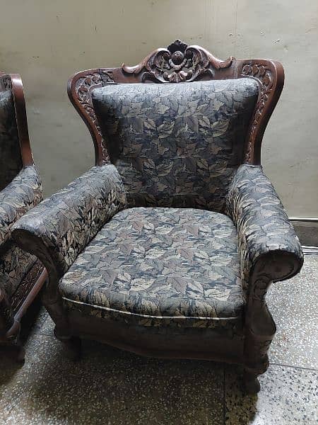 5 seater Sofa Set/kali tali/shesham/Solid wood/old furniture/grand/big 5