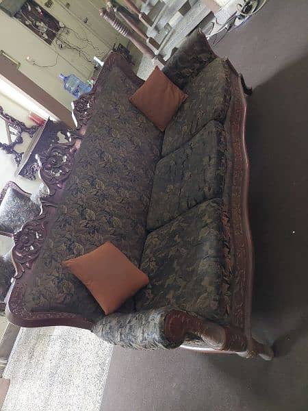 5 seater Sofa Set/kali tali/shesham/Solid wood/old furniture/grand/big 0