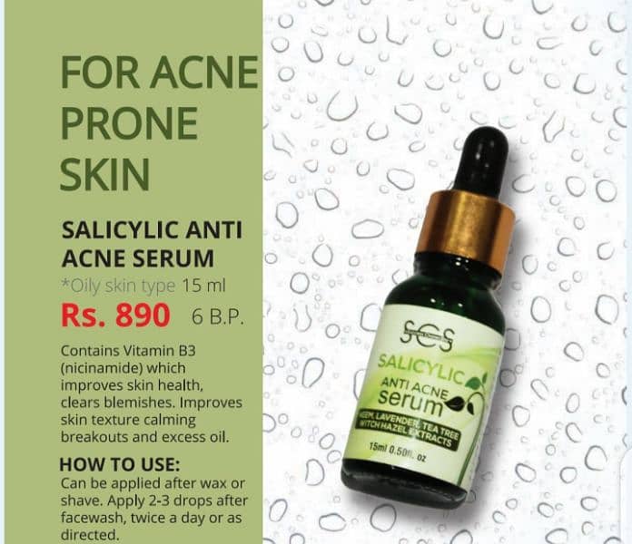 Acne face wash Gel and serum from Scs products 1